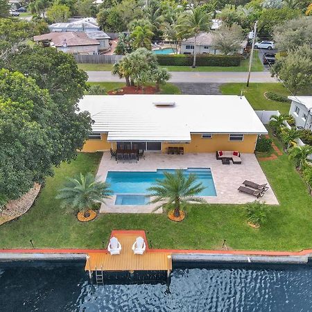 New! Waterfront Heated Pool & Jacuzzi 2 Mi To Beach - Fishing Pier Relaxing Spa & Hammock フォート・ローダーデール エクステリア 写真