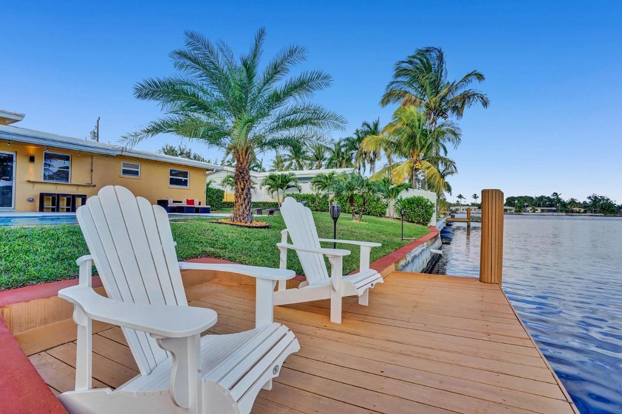 New! Waterfront Heated Pool & Jacuzzi 2 Mi To Beach - Fishing Pier Relaxing Spa & Hammock フォート・ローダーデール エクステリア 写真
