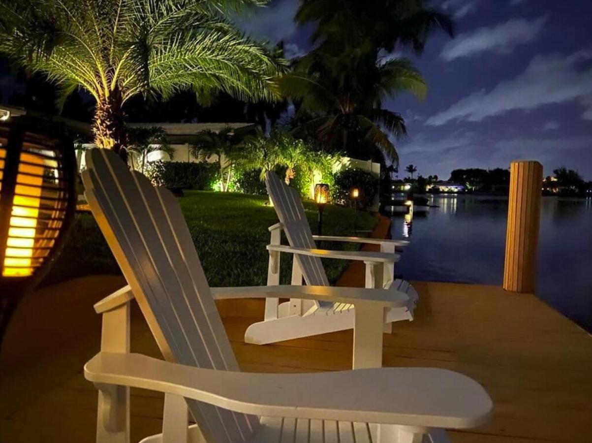 New! Waterfront Heated Pool & Jacuzzi 2 Mi To Beach - Fishing Pier Relaxing Spa & Hammock フォート・ローダーデール エクステリア 写真