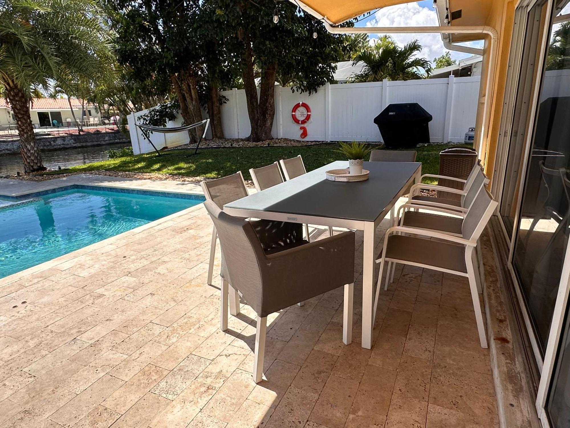 New! Waterfront Heated Pool & Jacuzzi 2 Mi To Beach - Fishing Pier Relaxing Spa & Hammock フォート・ローダーデール エクステリア 写真